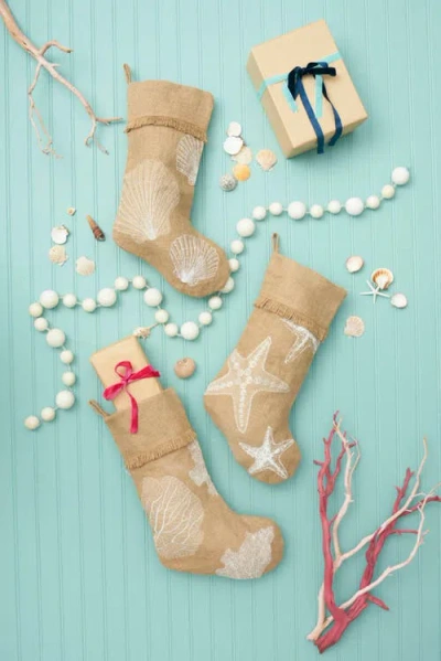 C & F Home C&f Home Shells Stocking In Neutral