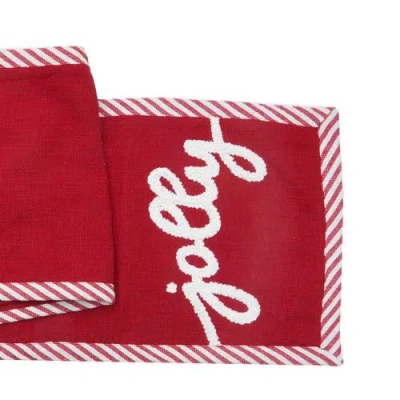 C & F Home C&f Home Jolly Tufted Table Runner 14" X 72" In Red