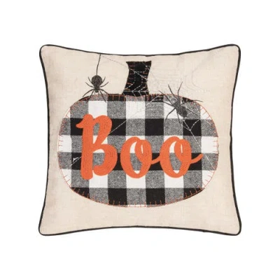 C & F Home C&f Home Franklin Black Boo Chain Stitch Halloween Throw Pillow, 18" X 18" In Multi
