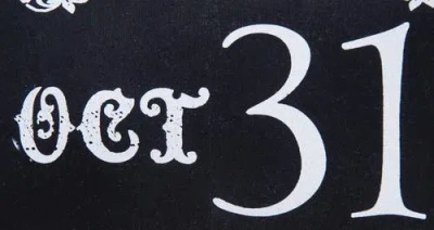 C & F Home C&f Home Gothic Script "oct 31" Halloween Small Petite Accent Pillow 8" X 12" In Black