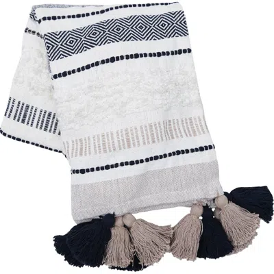 Carol & Frank Barton Dune Onyx Throw Blanket In Gray