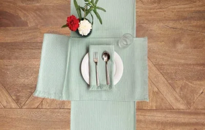 C & F Home C&f Home Waffle Weave Seaglass Napkin Set Of 6 In Gray