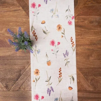 C & F Home C&f Home April Showers Table Runner 14" X 72" In Pink
