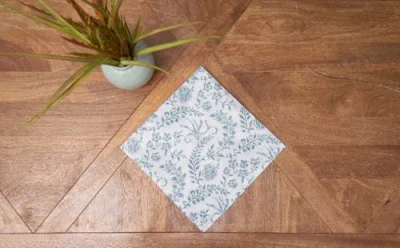 C & F Home C&f Home Braganza Teal Floral Cotton Napkins, Set Of 6 In Multi