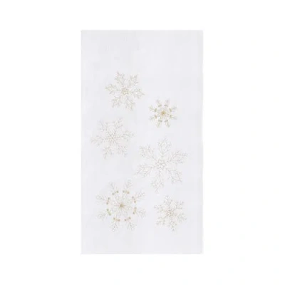 C & F Home C&f Home Gold Snowflake Towel In White