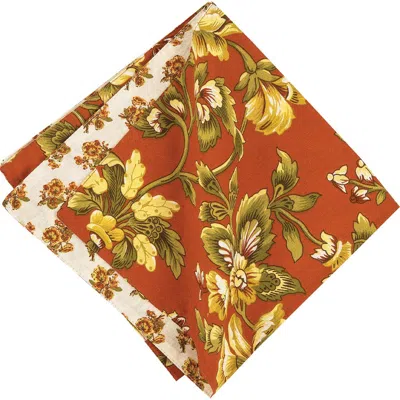 C & F Home C&f Home Estelle Reversible Floral Damask Napkin Set Of 6 In Multi