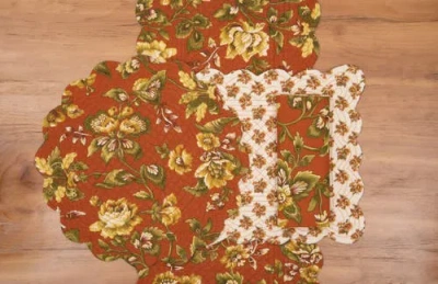 C & F Home C&f Home Estelle Reversible Floral Damask Napkin Set Of 6 In Multi