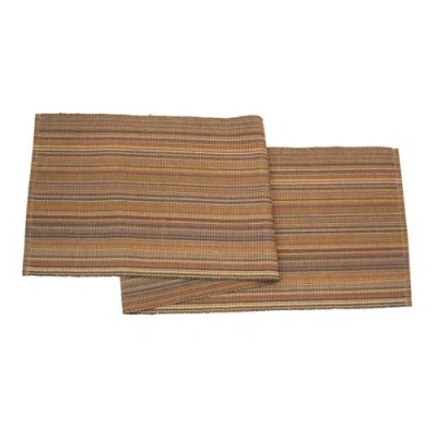 C & F Home C&f Home Cedar Stripes Table Runner 13" X 72" In Brown
