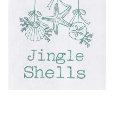 C & F Home C&f Home Jingle Shells Towel In Green
