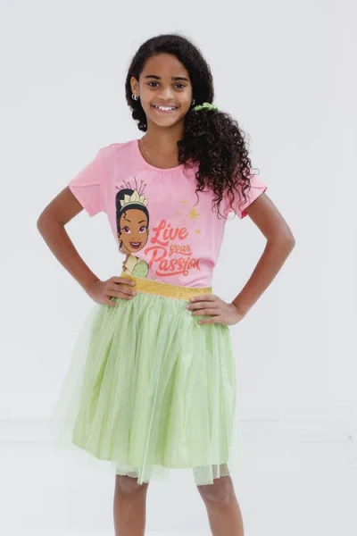 Disney T-shirt Skirt & Scrunchie Set In Pink