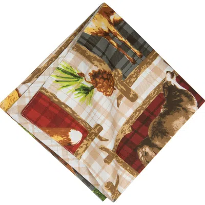 C & F Home C&f Home Bryson Retreat Reversible Rustic Lodge Napkin Set Of 6 Decor In Multi