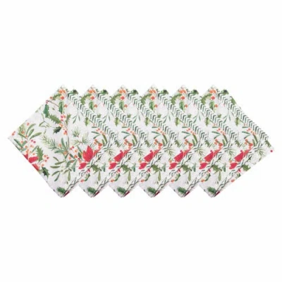 C & F Home C&f Home Silvia Poinsettia Napkin Set Of 6 In Green