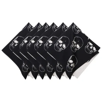 C & F Home C&f Home Skully Napkin Set Of 6 In Black