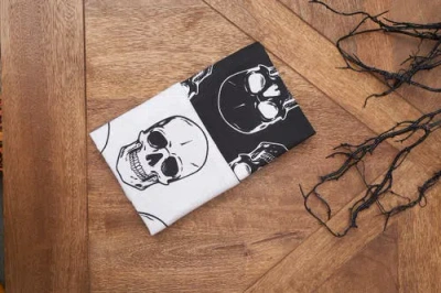 C & F Home C&f Home Skully Napkin Set Of 6 In Black