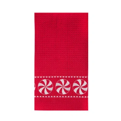 C & F Home C&f Home Peppermint Towel In Red