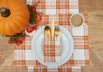 C & F Home C&f Home Gibson Plaid Napkins Set Of 6 In Red