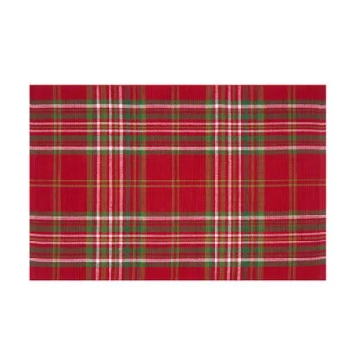 C & F Home C&f Home Jonah Plaid Placemats Set Of 6, 13" X 19" In Red