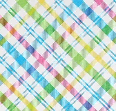 C & F Home C&f Home Spring Easter Blossom Plaid Printed Table Runner 13" X 72" In Multi