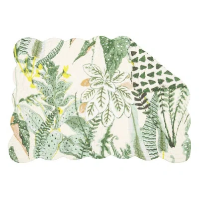 C & F Home C&f Home Parson Placemats Set Of 6 All Seasons Summer Spring Botanical, 13" X 19" In Green