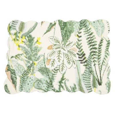 C & F Home C&f Home Parson Placemats Set Of 6 All Seasons Summer Spring Botanical, 13" X 19" In Green