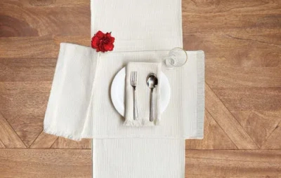 C & F Home C&f Home Waffle Weave Ivory Napkin Set Of 6 In White