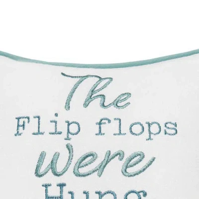 C & F Home C&f Home Flip Flops Were Hung Christmas Pillow, 10" X 10" In White