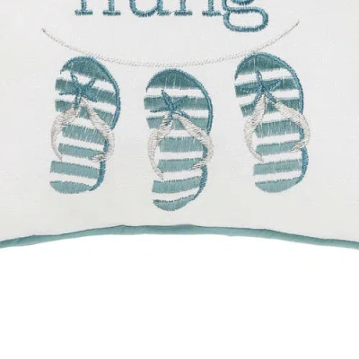C & F Home C&f Home Flip Flops Were Hung Christmas Pillow, 10" X 10" In White
