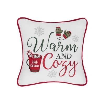 C & F Home C&f Home Warm And Cozy Cocoa Mug Christmas Pillow, 10" X 10" In Multi