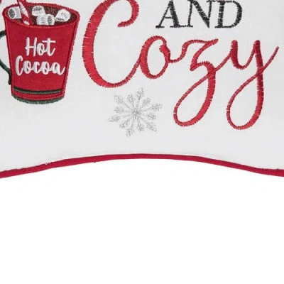 C & F Home C&f Home Warm And Cozy Cocoa Mug Christmas Pillow, 10" X 10" In Multi