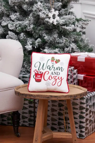 C & F Home C&f Home Warm And Cozy Cocoa Mug Christmas Pillow, 10" X 10" In Multi