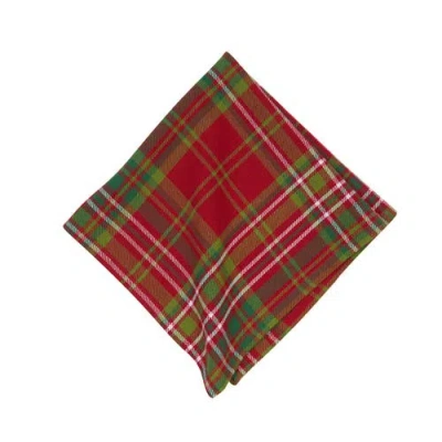 C & F Home C&f Home Jonah Plaid Napkins Set Of 6 In Red