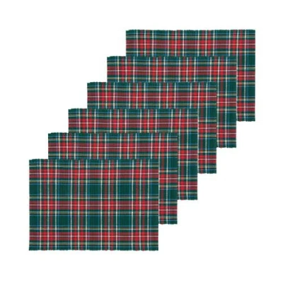 C & F Home C&f Home Weston Plaid Placemats Set 6, 13" X 19" In Multi