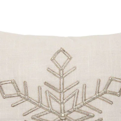 C & F Home C&f Home Champagne Snowflake Pillow In Neutral