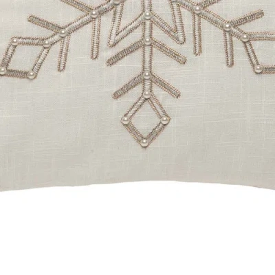 C & F Home C&f Home Champagne Snowflake Pillow In Neutral