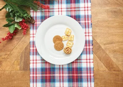 C & F Home C&f Home Morris Plaid Red And Green Woven Table Runner 13" X 72" In Red