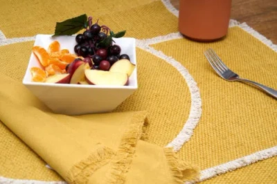 C & F Home C&f Home Fringed Dandelion Table Runner 14" X 72" In Yellow