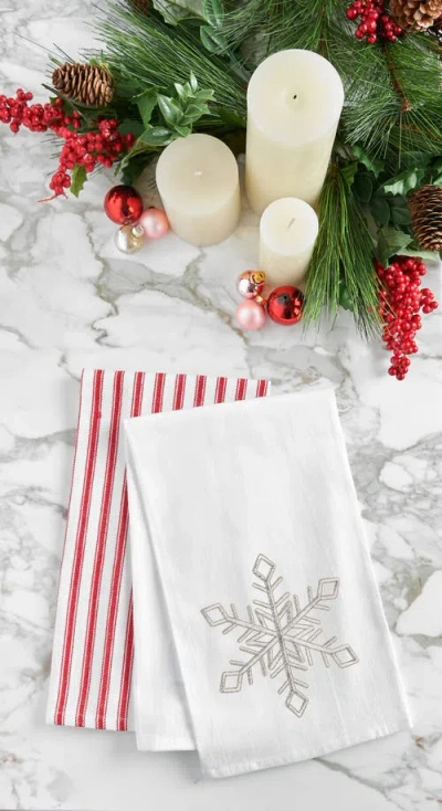 C & F Home C&f Home Champagne Snowflake Towel In White