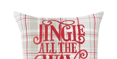 C & F Home C&f Home Jingle All The Way Printed Christmas Throw Pillow, 18" X 18" In Gray