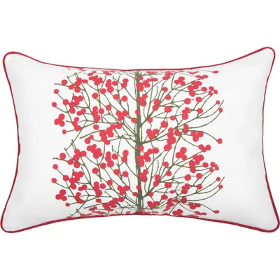C & F Home C&f Home Berries Tree Printed Christmas Throw Pillow, 13" X 20" In White