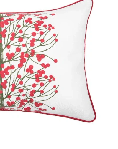 C & F Home C&f Home Berries Tree Printed Christmas Throw Pillow, 13" X 20" In White