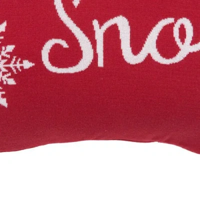 C & F Home C&f Home Let It Snow In Red Christmas Throw Pillow, 20" X 20" In Red