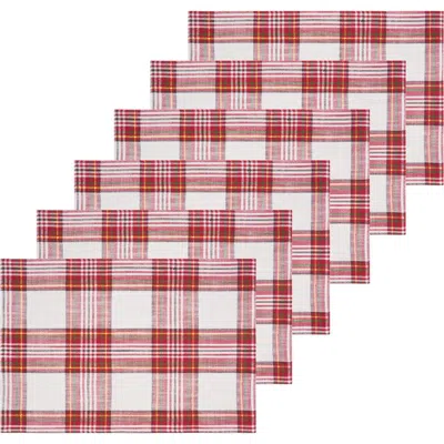 C & F Home C&f Home Gracelyn Plaid Placemats Set Of 6, 13" X 19" In Red