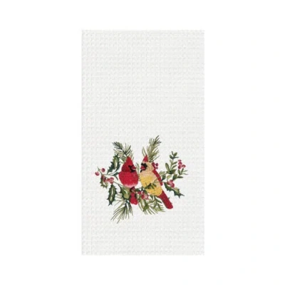 C & F Home C&f Home Cardinal Duo Berry Botanical Towel In White