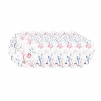 C & F Home C&f Home Nori Coral Round Placemats Set Of 6, 17" Decor In Multi