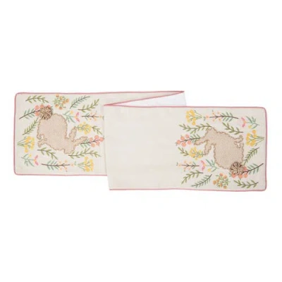C & F Home C&f Home Garden Spring Easter Bunny Rabbit Decorative Table Runner 14" X 72" In Neutral