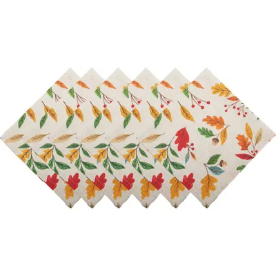 C & F Home C&f Home Harvest Leaves Napkin Set Of 6 In Multi
