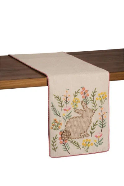 C & F Home C&f Home Garden Spring Easter Bunny Rabbit Decorative Table Runner 14" X 72" In Neutral