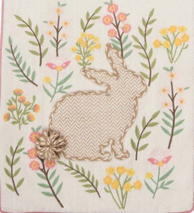 C & F Home C&f Home Garden Spring Easter Bunny Rabbit Decorative Table Runner 14" X 72" In Neutral