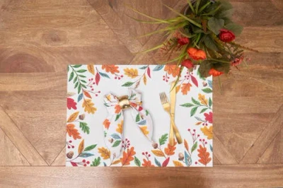 C & F Home C&f Home Harvest Leaves Napkin Set Of 6 In Multi