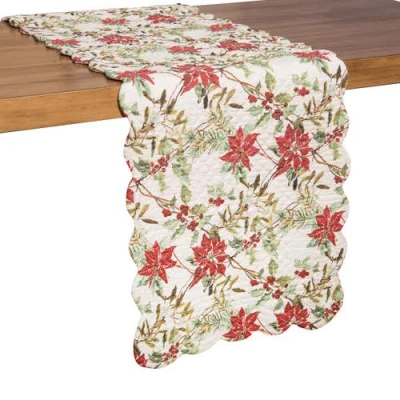C & F Home C&f Home Eve Table Runner 14" X 51" In Red